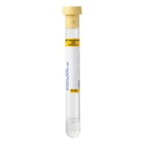 Glass Tube, Conventional Stopper, 13 x 100mm, 6.0mL, Yellow, Paper Label, ACD Solution B of Trisodium Citrate 13.2g/L, Citric Acid 4.8g/L & Dextrose 14.7g/L, 1.0mL, 100/pk, 10 pk/cs (Minimum Expiry Lead is 90 days) (Temp Sensitive; Non-Returnable) (Continental US Only)