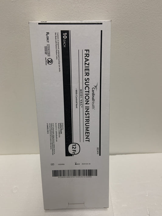 Frazier Suction Handle, Vented, 12FR, Single Use, Sterile, 50/cs (Continental US Only)