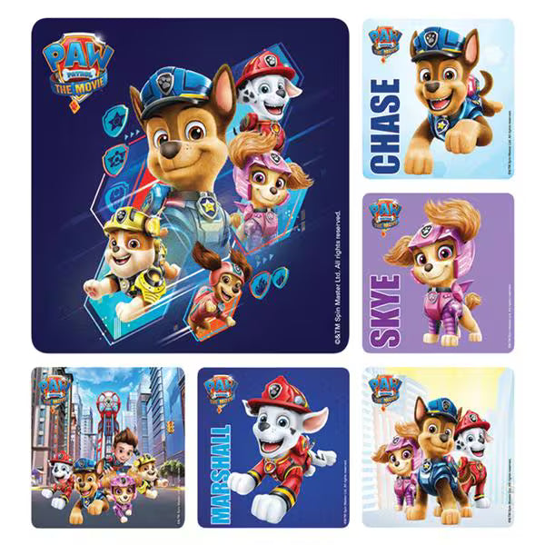 Nickelodeon Stickers PAW Patrol The Movie Assorted 100/Rl (PS725)