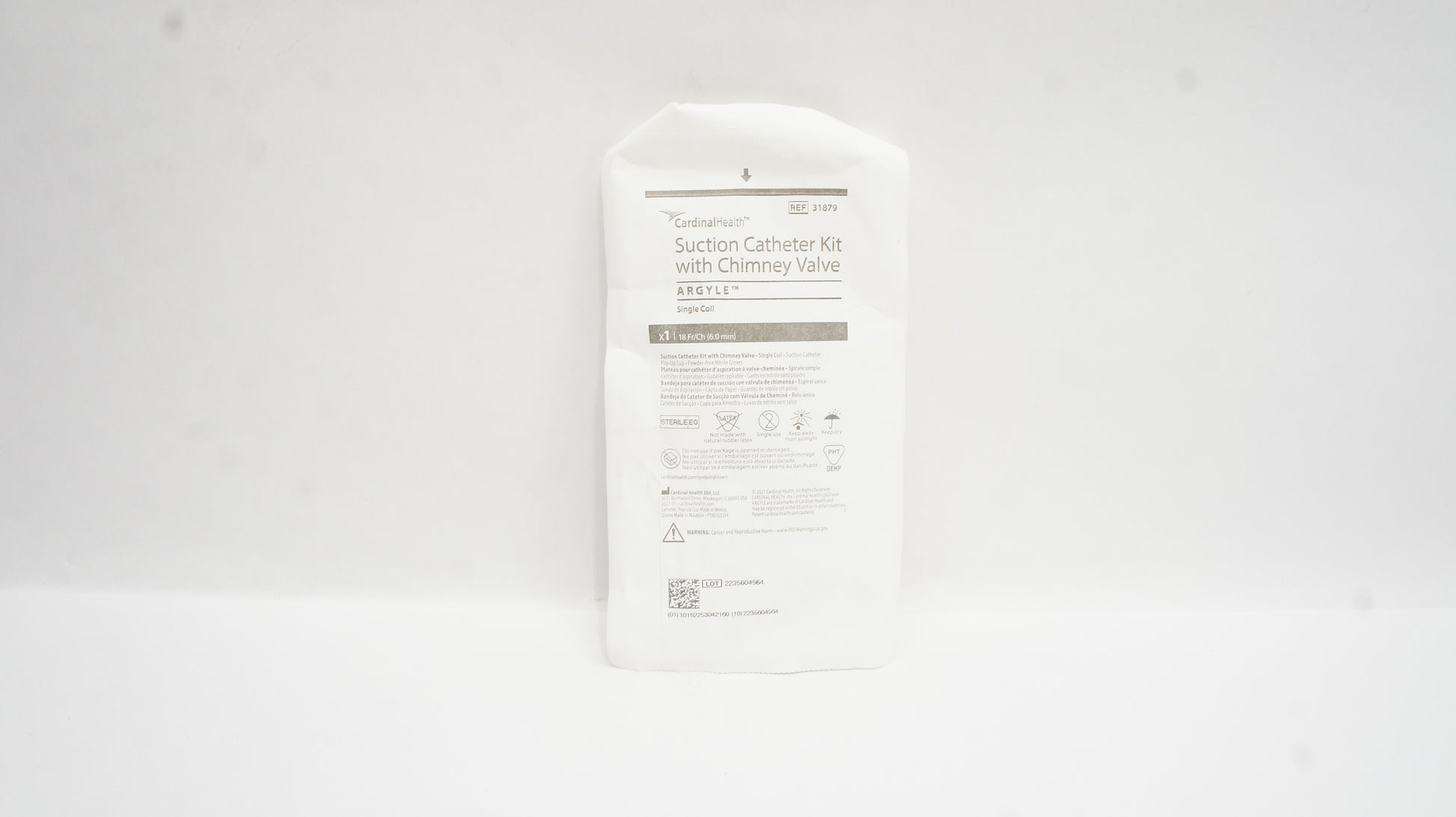 Suction Catheter Kit, 18FR Single Coil, 50 kits/cs (Continental US Only)