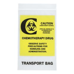 Chemotherapy Reclosable Transport Bag, 12" x 15", 4 mil, 500/cs (DROP SHIP ONLY)