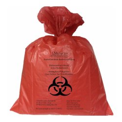 Biohazard Waste Bag, 25" x 35", Red/ Black, 2 mil, 13-16 Gal, 200 rl/cs