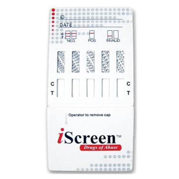 Drug Test, 6 Test Dip Device, Cocaine, Marijuana, Opiate, Amphetamine, Methamphetamine, Phencyclidine, 25/bx (US Only)