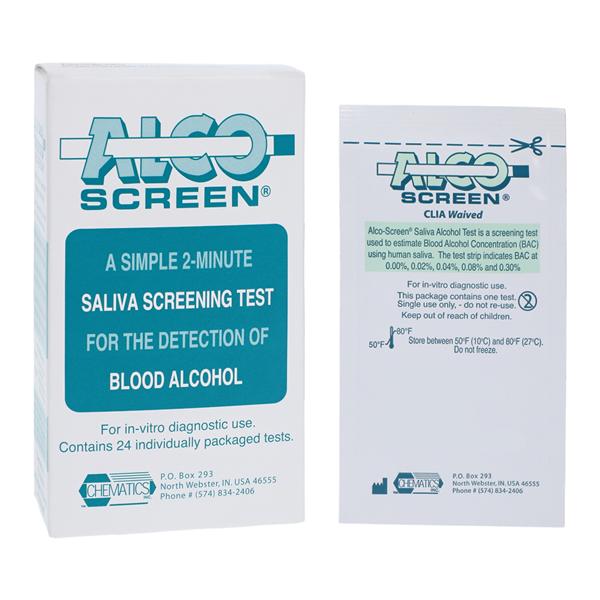 Alco-Screen Alcohol Test, 24/bx (Item is Short-Dated; Non-Returnable) (US Only)