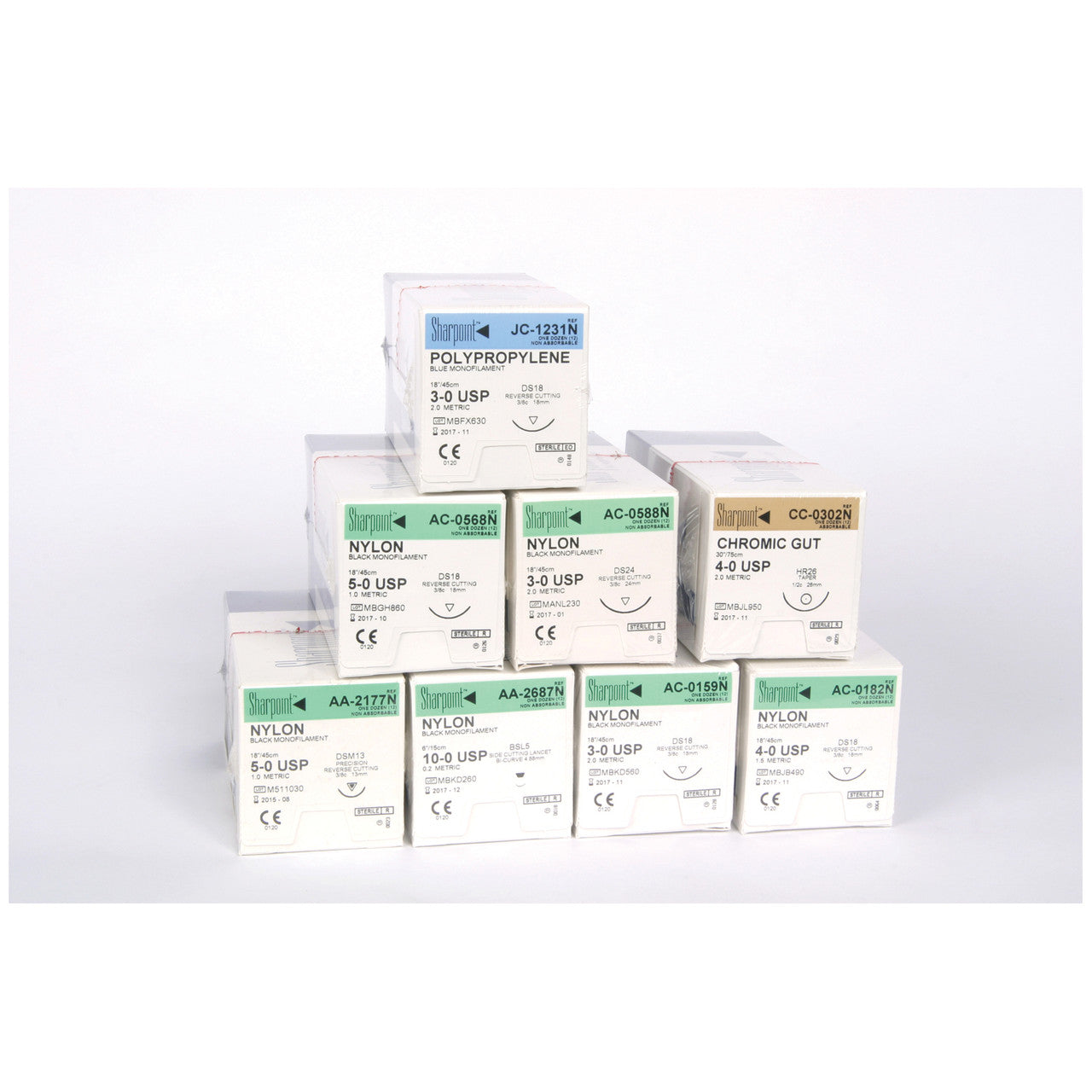 Sharpoint Suture, PDO (Polydioxanone) Violet, Taper Point, RB-2 Needle, 5-0, 30, 12/bx