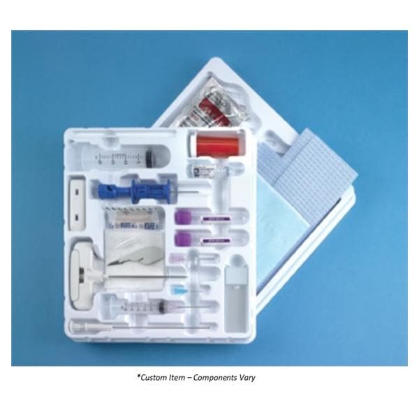 Bone Marrow Biopsy Tray, Sterile, Includes: 11G x 4" J-Style Needle, 1 Luer Lock Adapter, 2 Specimen Tubes, 10 Microscope Slides, 1 Amber Specimen Vial, 1 Stirring Rod, 5 Gauze Pads & 1 ID Label, 10/cs (Short-Dated 9 Mos) (US Only)