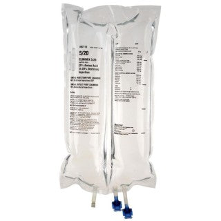 Clinimix Injection, 5% Amino Acid in 20% Dextrose, Sulfite-Free, 1000 ml, Clarity Dual Chamber Container, 6/cs (Rx) (Continental US Only) (Product Access Restricted. Check with your sales rep to verify eligibility)&nbsp;&nbsp;<Strong style="color:red">Max weekly quantity allowed: 10</Strong>