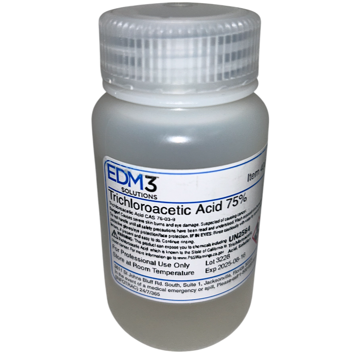 Trichloroacetic Acid, 75%, 4 oz (Item is Non-Returnable) (US Only) (Item is considered HAZMAT and cannot ship via Air or to AK, GU, HI, MP, PR, VI)