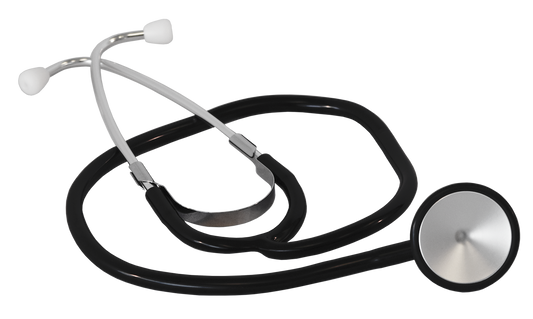 Stethoscope, Single Head, Adult, Black, 50 bg/bx, 2 bx/cs