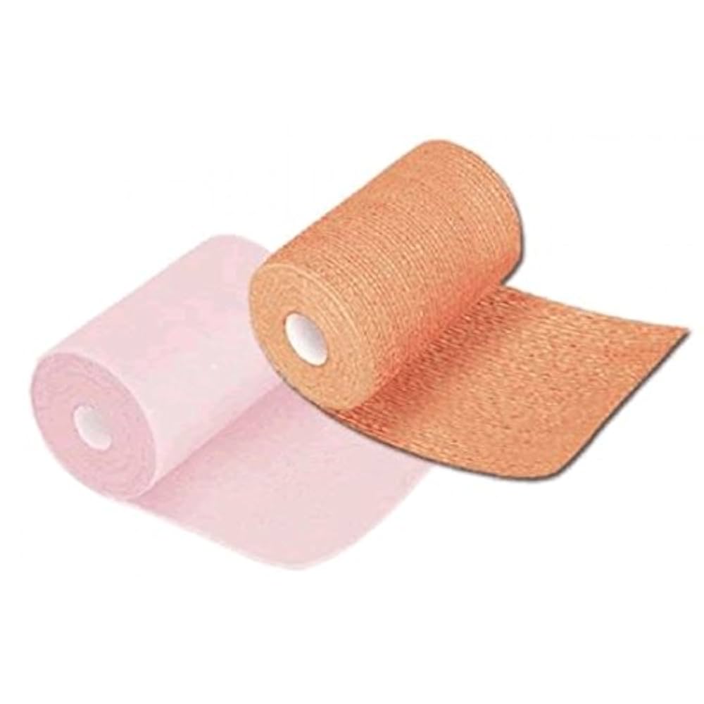 Unna Boot, Lite, 3" x 6 yds Absorbent Foam Dressing Impregnated with Calamine (Step 1), 3" x 7 yds Cohesive Bandage (Step 2), Tan, Latex Free (LF), 2 rls (1 of each Step)/bx, 8 bx/cs