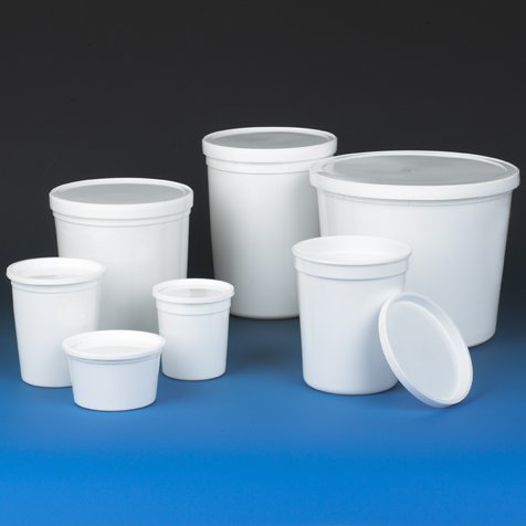Container w/ Lid, Plastic, 1000 mL, 100/cs