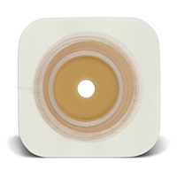 Skin Barrier, Cut-to-Fit, Flexible, Tape Collar, White, 1 1/4" Flange, 4.5" x 4.5", 10/bx (Continental US Only)