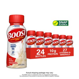 Boost Original, Vanilla, Clean, 8 fl oz, 24/pk (Minimum Expiry Lead is 90 days; Non-Returnable) (Continental US Only) (Nestle products cannot be sold online without Nestle's prior written permission) (Products cannot be sold on Amazon.com or any other 3rd party site)