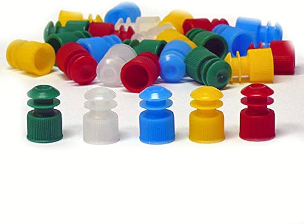 Test Tube Cap, 13mm, Flanged Plug, Yellow, 1000/bg