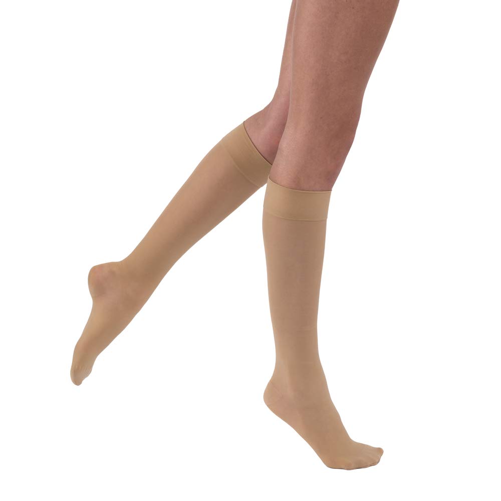 Compression Stocking, Knee High, 30-40 mmHG, Closed Toe, Natural, X-Large (Continental US Only)
