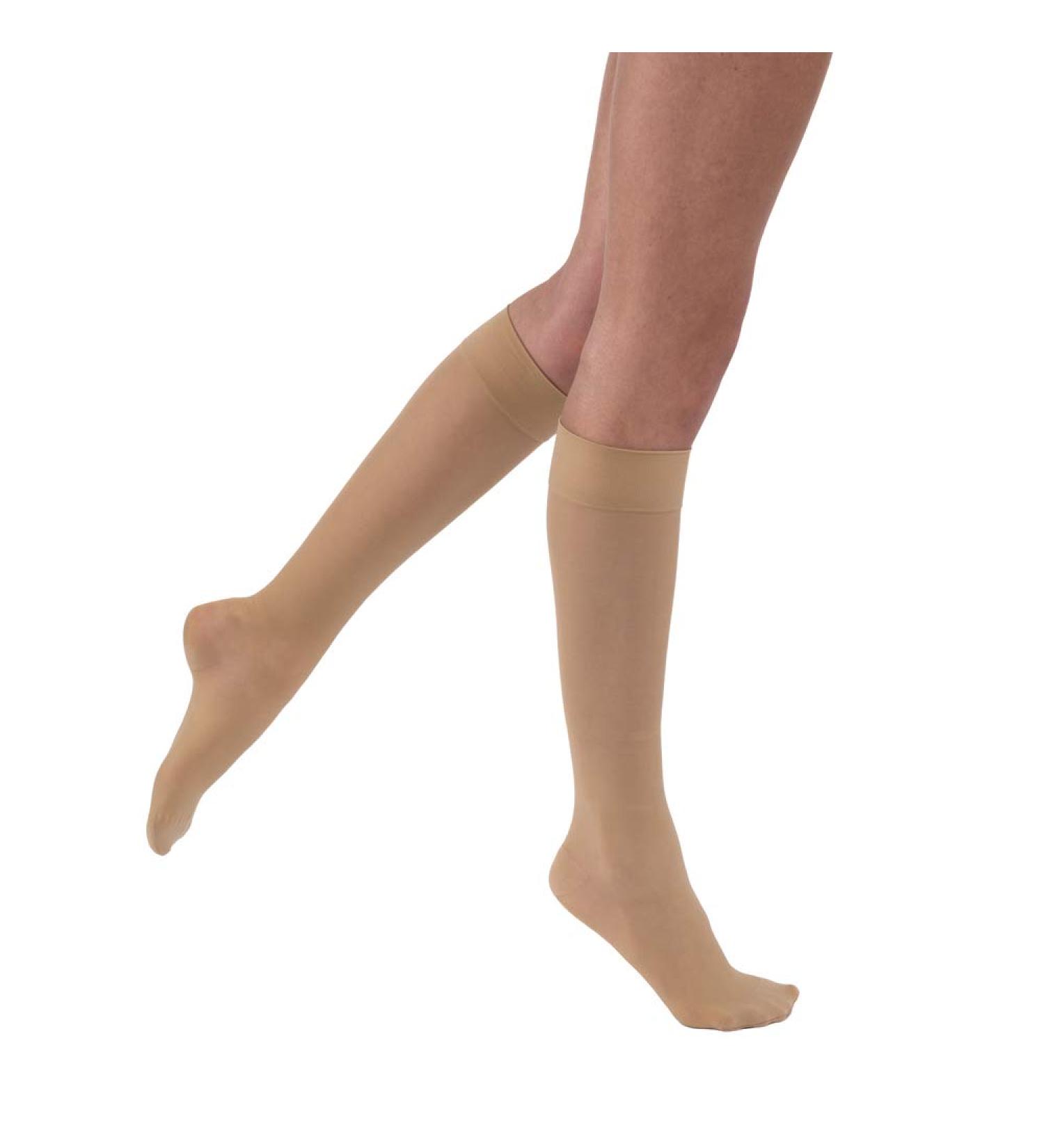 Compression Stocking, Knee High, 30-40 mmHG, Closed Toe, Natural, Large, Full Calf (Continental US Only)