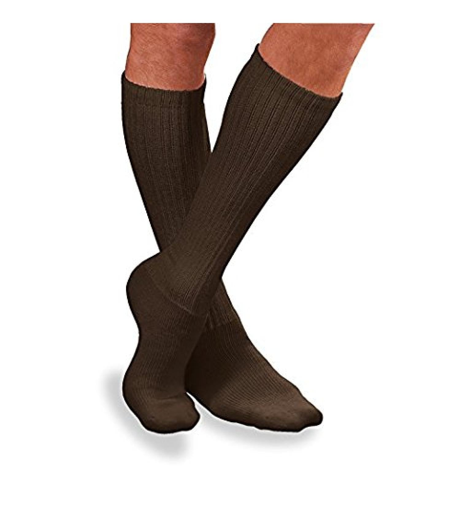 Diabetic Sock, Knee High, Closed Toe, Brown, Medium (Continental US Only)