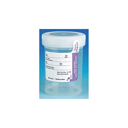 Container w/ Sterility Assurance Label, Sterile, 120 mL, 300/cs (16 cs/plt)