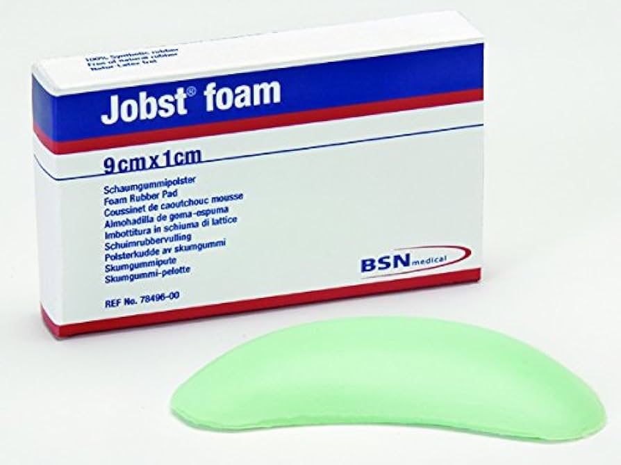 Pad, Foam, Rubber, Kidney Shaped, 9cm x 1cm, 75/cs
