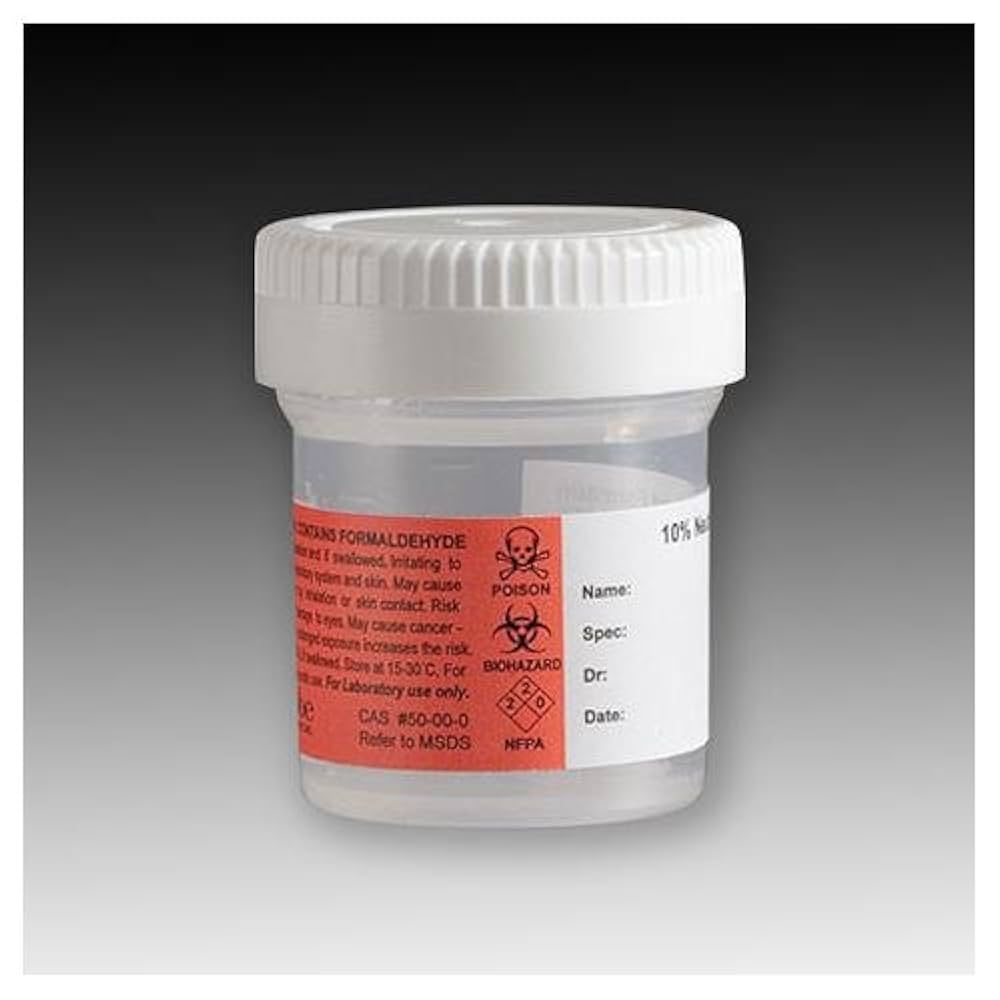 Tite-Rite Container w/ 10% Neutral Buffered Formalin, 90 mL, PP, 96/cs