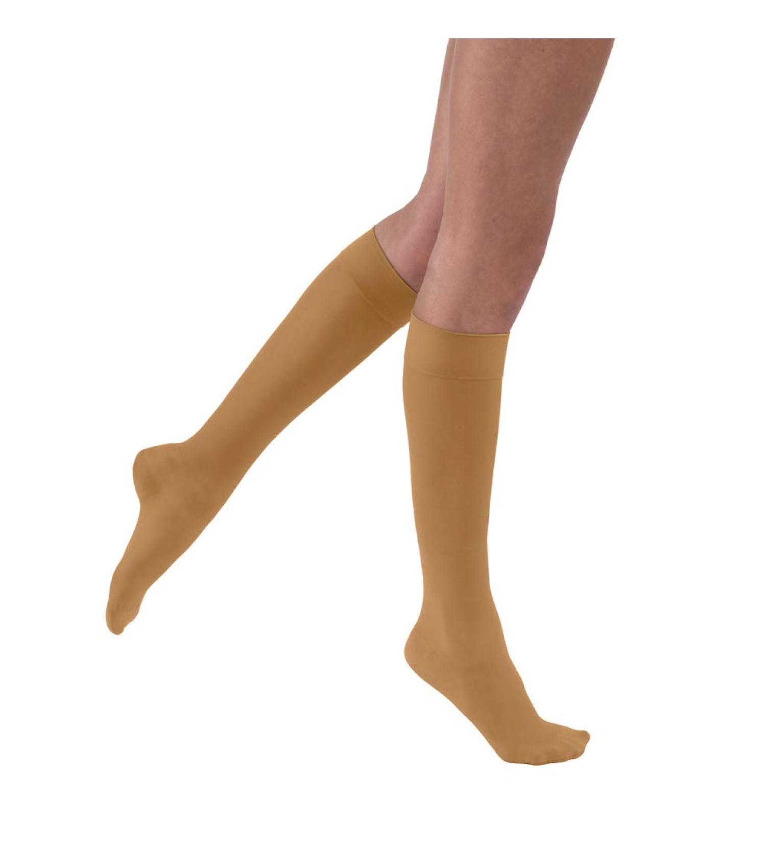 Compression Stocking, Knee High, 30-40 mmHG, Closed Toe, Petite, Suntan, X-Large (Continental US Only)