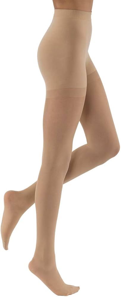 Compression Stocking, Waist High, 30-40 mmHG, Closed Toe, Natural, Medium (Continental US Only)