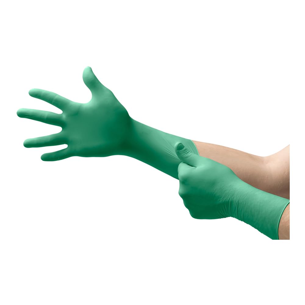 Laboratory Glove, Neoprene, Size 7, Green, Disposable, Sterile, 1 pr/pk, 10 pk/bg, 5 bg/outer bg, 4 outer bg/master bg, 1 master bg/cs (US Only)