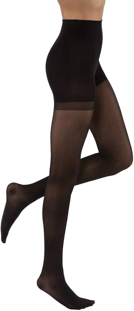 Compression Stocking, Waist High, 20-30 mmHG, Closed Toe, Classic Black, Small (Continental US Only)