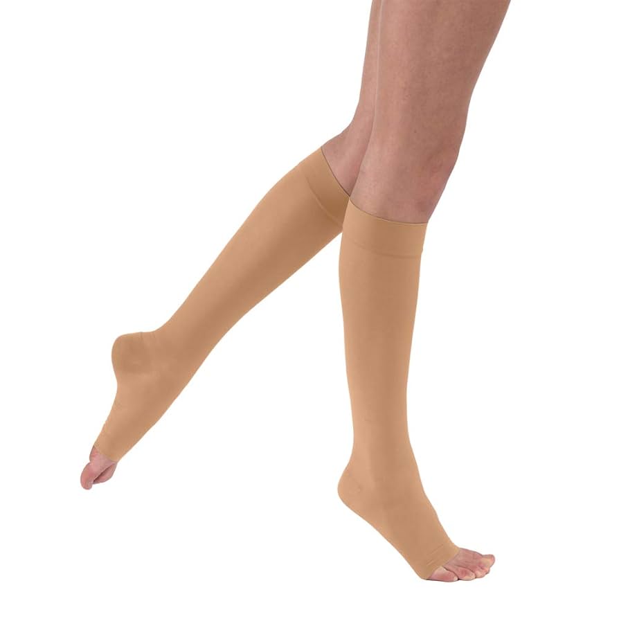 Compression Stocking, Knee High, 15-20 mmHG, Open Toe, Bronze, X-Large (Continental US Only)