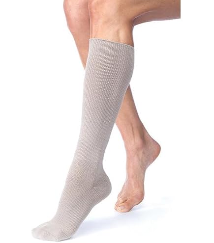 JOBST FarrowHybrid Compression Socks, X-Large, Knee High, Closed Toe, Taupe(FLFH-ADI5)