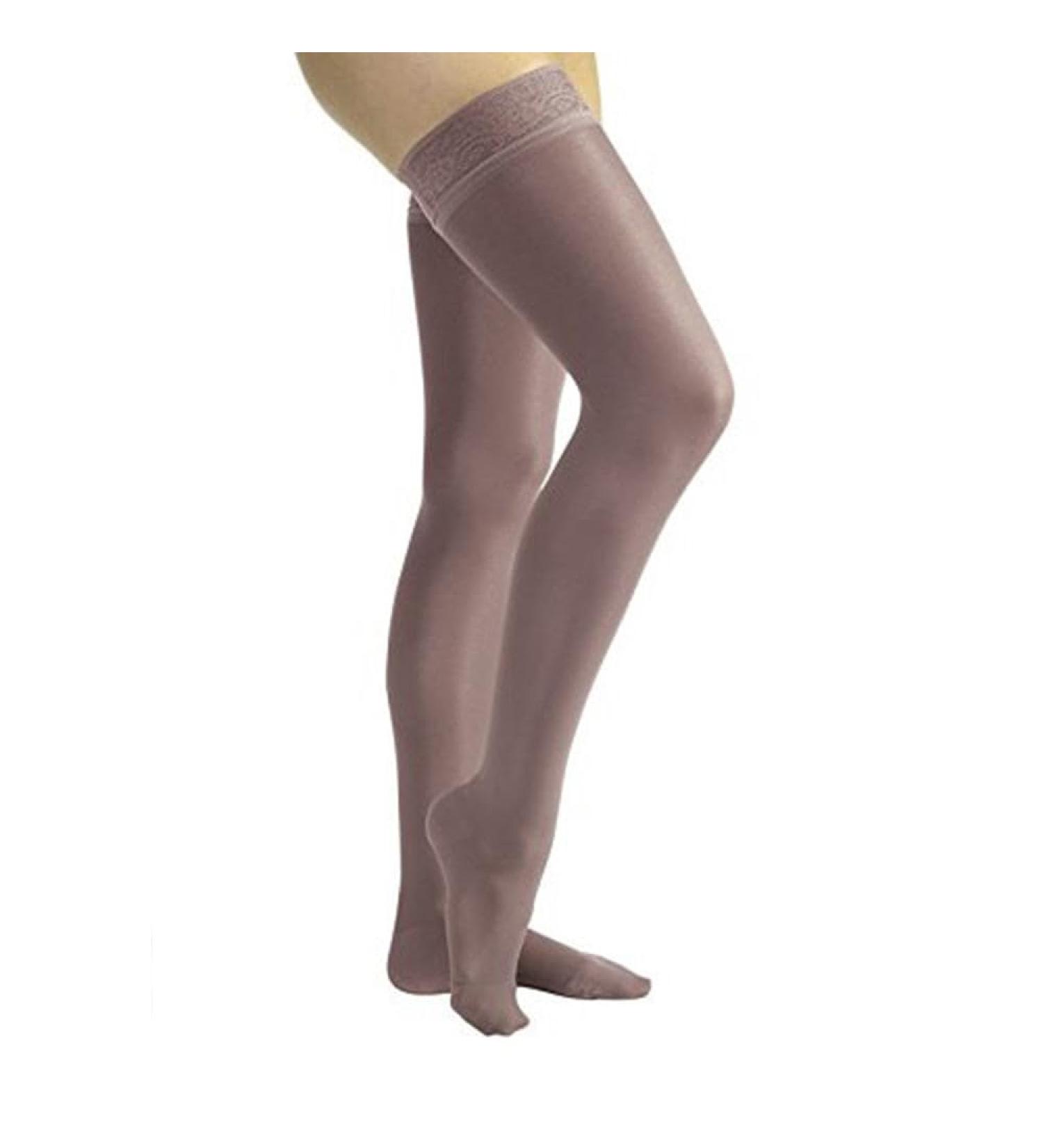 Compression Stocking, Thigh High, 15-20 mmHG, Closed Toe, Anthracite, Large (Continental US Only)