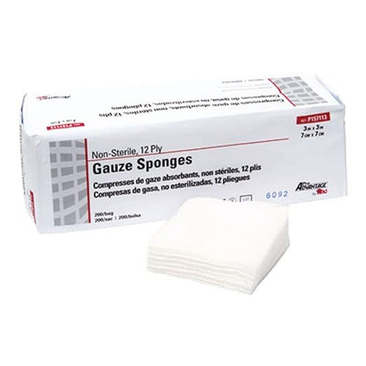 Non-Woven Gauze Sponge, 4" x 4", Non-Sterile, 4-Ply, 200/slv, 10 slv/cs (60 cs/plt)