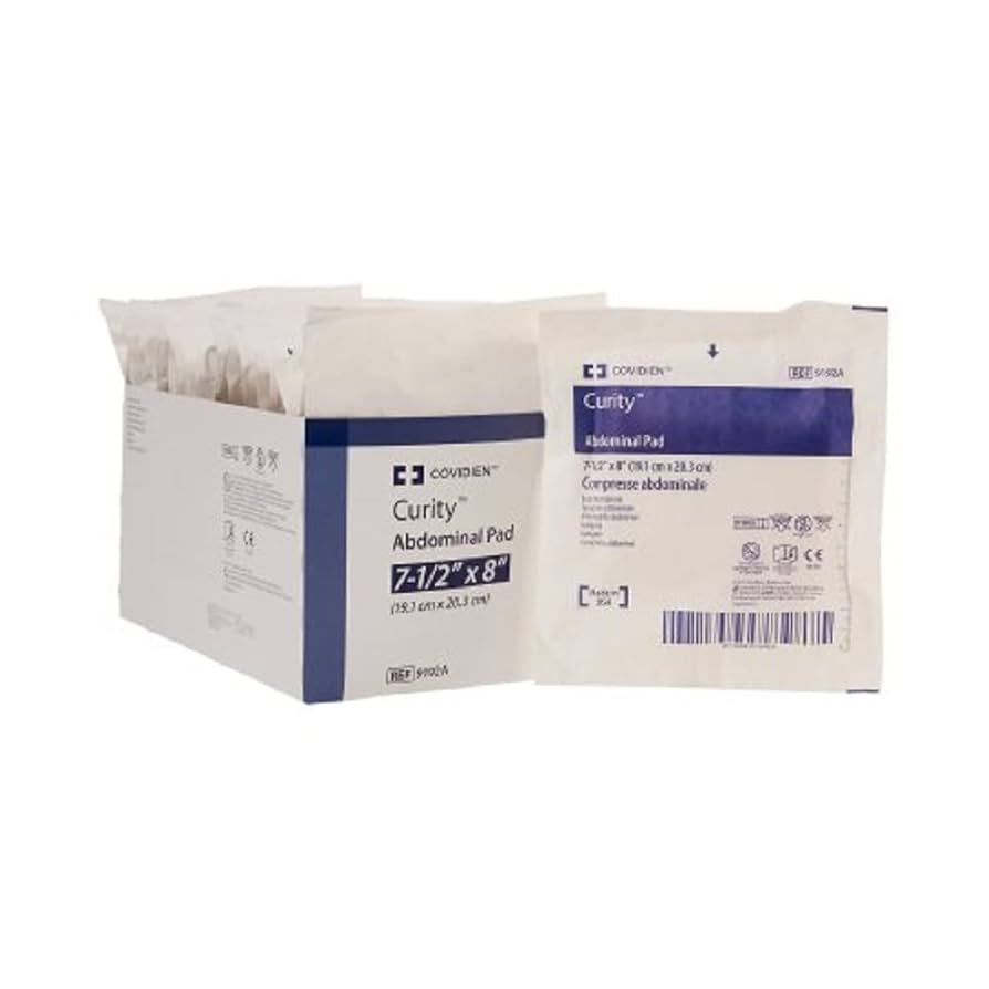 Abdominal Pad, 7_" x 8", Sterile,  1s, 18/tray, 12 tray/cs (16 cs/plt) (Continental US Only) (Item on Manufacturer Backorder  Inventory Limited when Available)