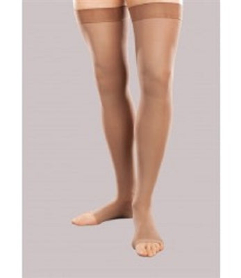 Compression Hose, Thigh High, 30-40 mmHG, Open Toe, Honey, Large (Continental US Only)