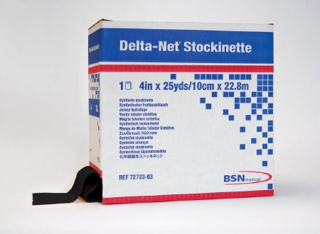 Delta-Net Stockinette, Synthetic, 6" x 25yd, Black, Non-Sterile, 2/cs (Continental US Only)