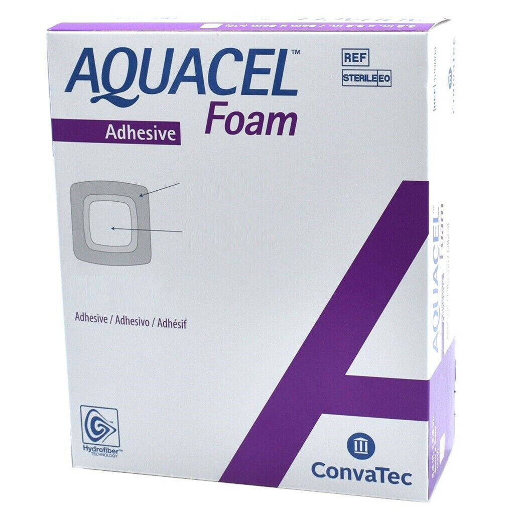 Foam Dressing, Adhesive, Rectangle, 3" x 6", Beige, 10/bx (Continental US Only)