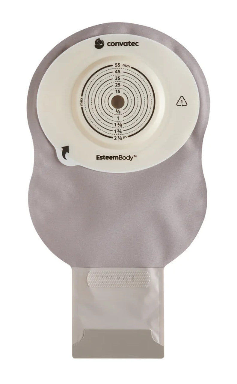 Drainable 11" Pouch with Durahesive Cut-to-Fit Barrier, Transparent, 3.5mm Convex Depth, Tension Location 50mm, 10/bx (Continental US Only)