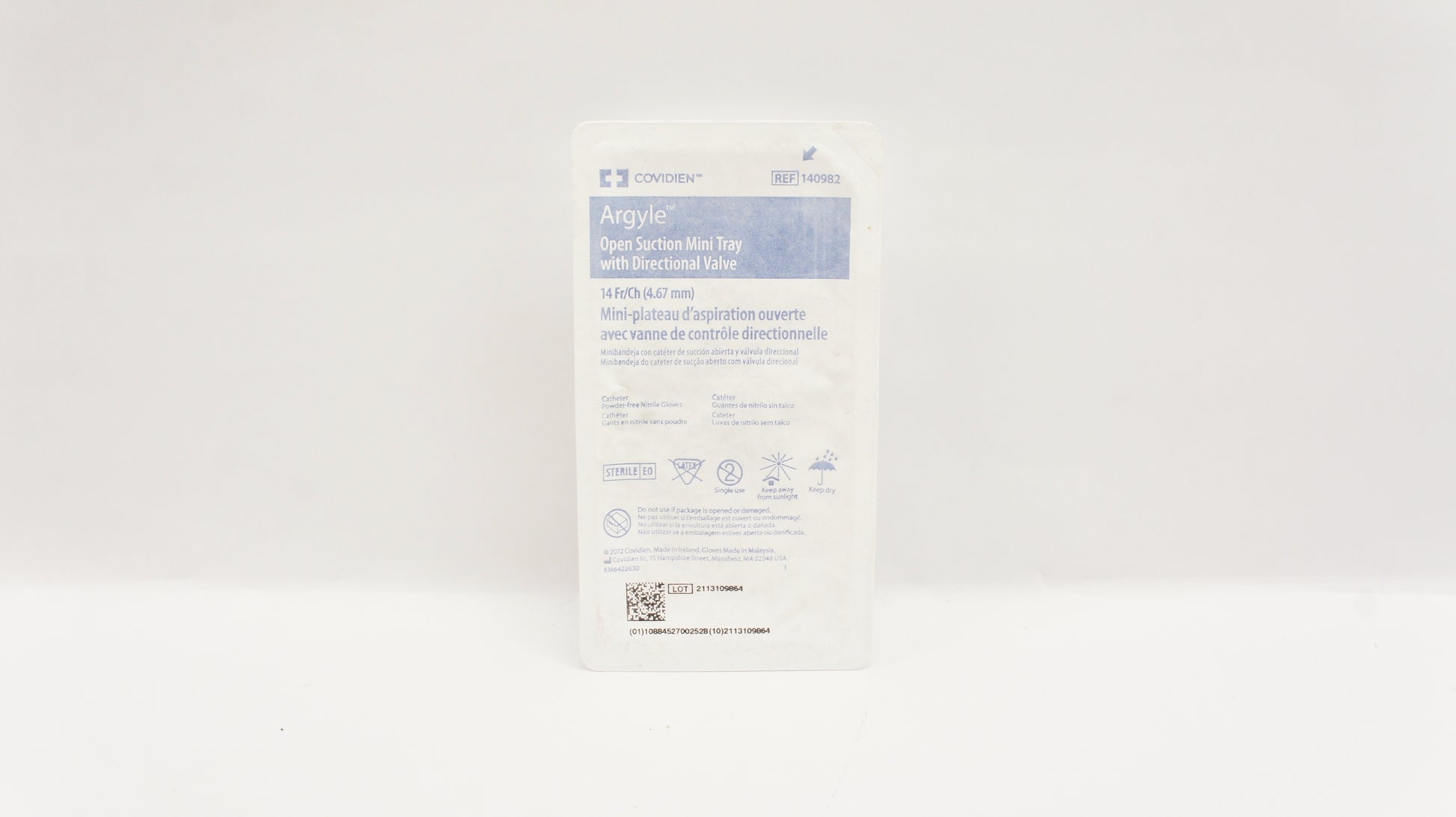 Open Suction Mini-Tray with Directional Valve, 14FR, 100/cs (Continental US Only)