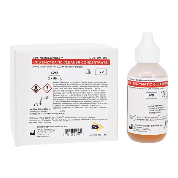 Enzymatic Cleaner, Concentrate, 2x50mL, For Use with Abbott Cell-Dyn 1400, 1600, 1700, 1800, 3000, 3500, 3700, & Sysmex KX-21 Series, 50mL Bottle, 2/cs (US Only) (DROP SHIP ONLY)