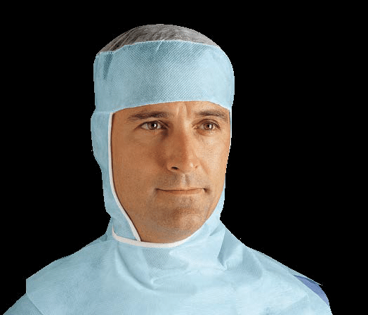 Surgeon's Hood with Ties, Blue, 100/cs (Continental US Only)