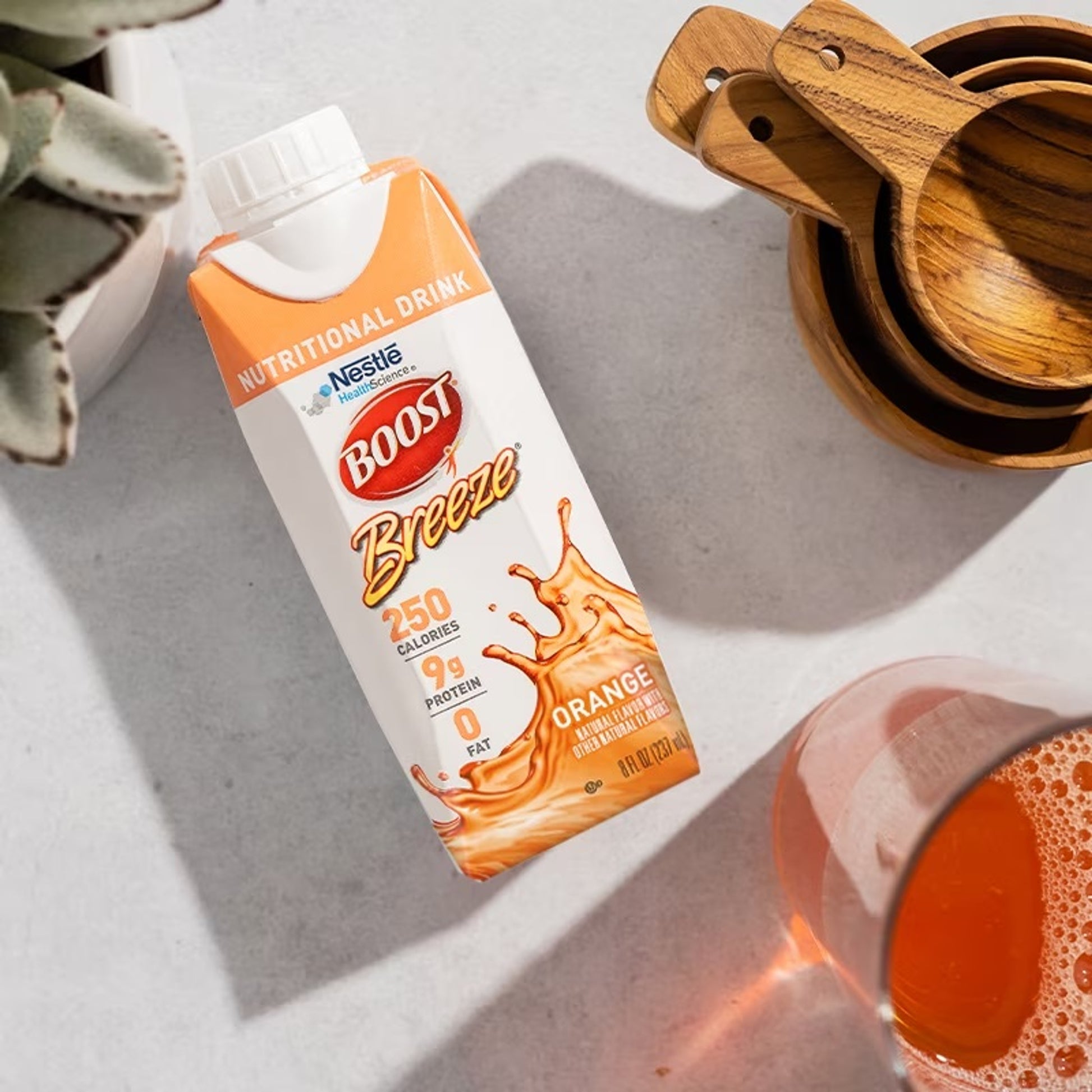 BOOST BREEZE, Orange, 8 fl oz Carton, 24/cs (Minimum Expiry Lead is 90 days) (Continental US Only) (Nestle products cannot be sold online without Nestle's prior written permission) (Products cannot be sold on Amazon.com or any other 3rd party site)
