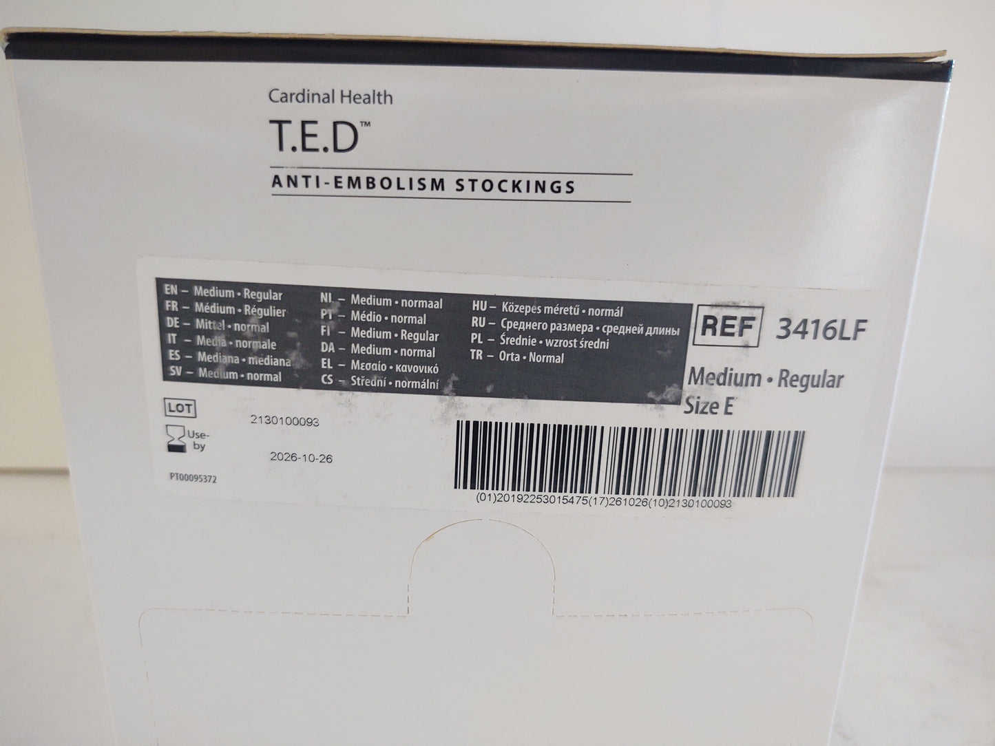 Thigh Length Anti-Embolism Stocking, Medium, Regular Length, Latex Free (LF), 6 pr/ctn (54 cs/plt) (Continental US Only)