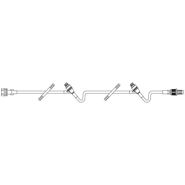 Extension Set, (2) Clearlink Luer Activated Valves, Male Luer Lock Adapter with Retractable Collar, 6.2 ml, 43" Length, Non-Pyrogenic, Non-DEHP, Sterile Fluid Path, 48/cs (Rx) (Continental US Only) (Product Access Restricted. Check with your sales rep to verify eligibility)