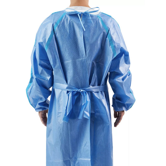 Chemotherapy Procedure Gown, Poly-Coated, X-Large, Closed Back, Medium Blue, Non-Sterile (NS), 11/bg, 2/cs (Continental US Only)