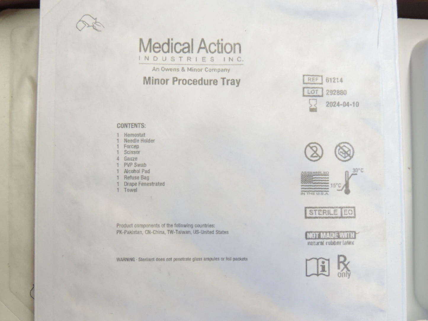 Minor Procedure Tray, Wound Closure, Facial DLX, 20/cs