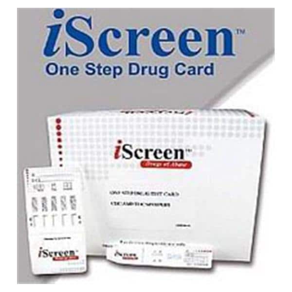 Drug Test, 8 Test Dip Device, Cocaine, Marijuana, Opiate, Amphetamine, Methamphetamine, Phencyclidine, Benzodiazepine, Barbiturate, 25/bx (US Only)