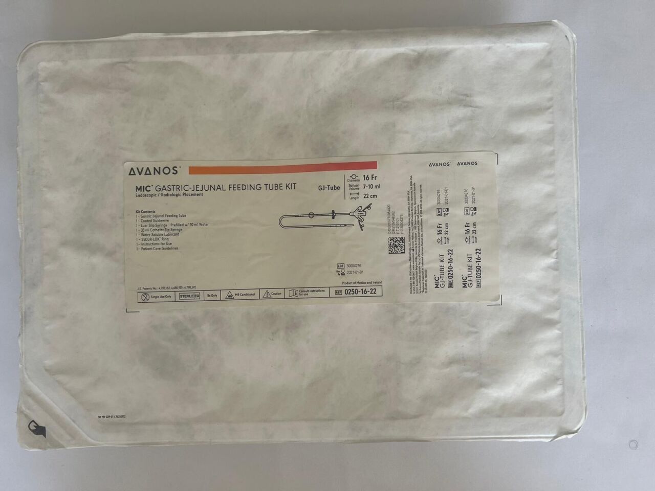 Feeding Tube Kit, Endoscopic/Radiologic Placement, 16FR, 22cm, 1 ea/cs (US Only) (Authorized Distributor Sub-Agreement Required  - See Manufacturer Details Page)