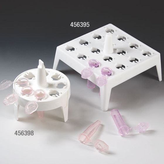 Float Microtube Rack, Round, 8 Places, 2.5 dia x 3", White, 4/pk
