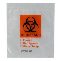 Specimen Transport Bag, Printed BIOHAZARD, 3 Wall, 12" x 15", 1000/cs (DROP SHIP ONLY)
