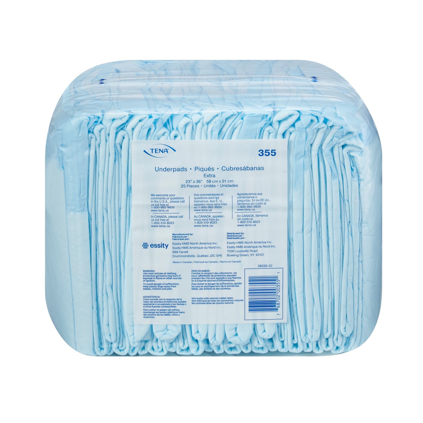 Underpad, Extra, 23" x 36", Blue, 25/pk, 6 pk/cs (Continental US Only)